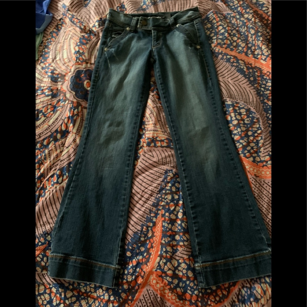 DKNY low rise flare jeans